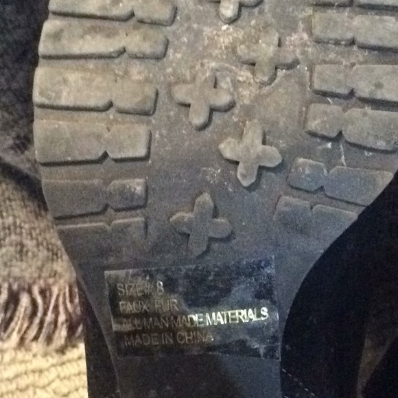 😍5/$20 ! Qupid faux fur trim high heel booties sz 8 - Picture 7 of 10